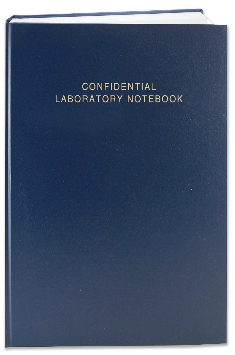 BookFactory Extra Large Blue Confidential Laboratory Notebook - 168 ...