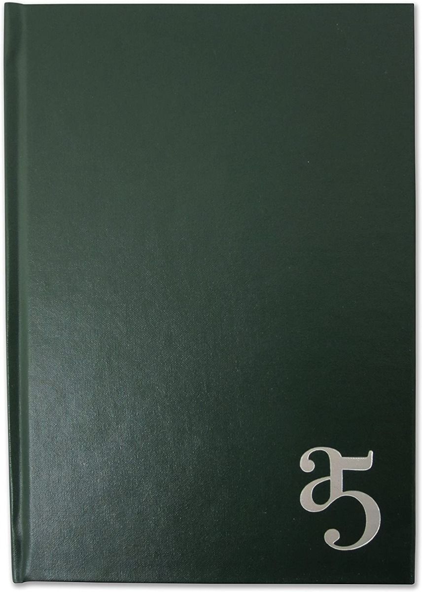 A5 Grid Notebook, Green Cover
