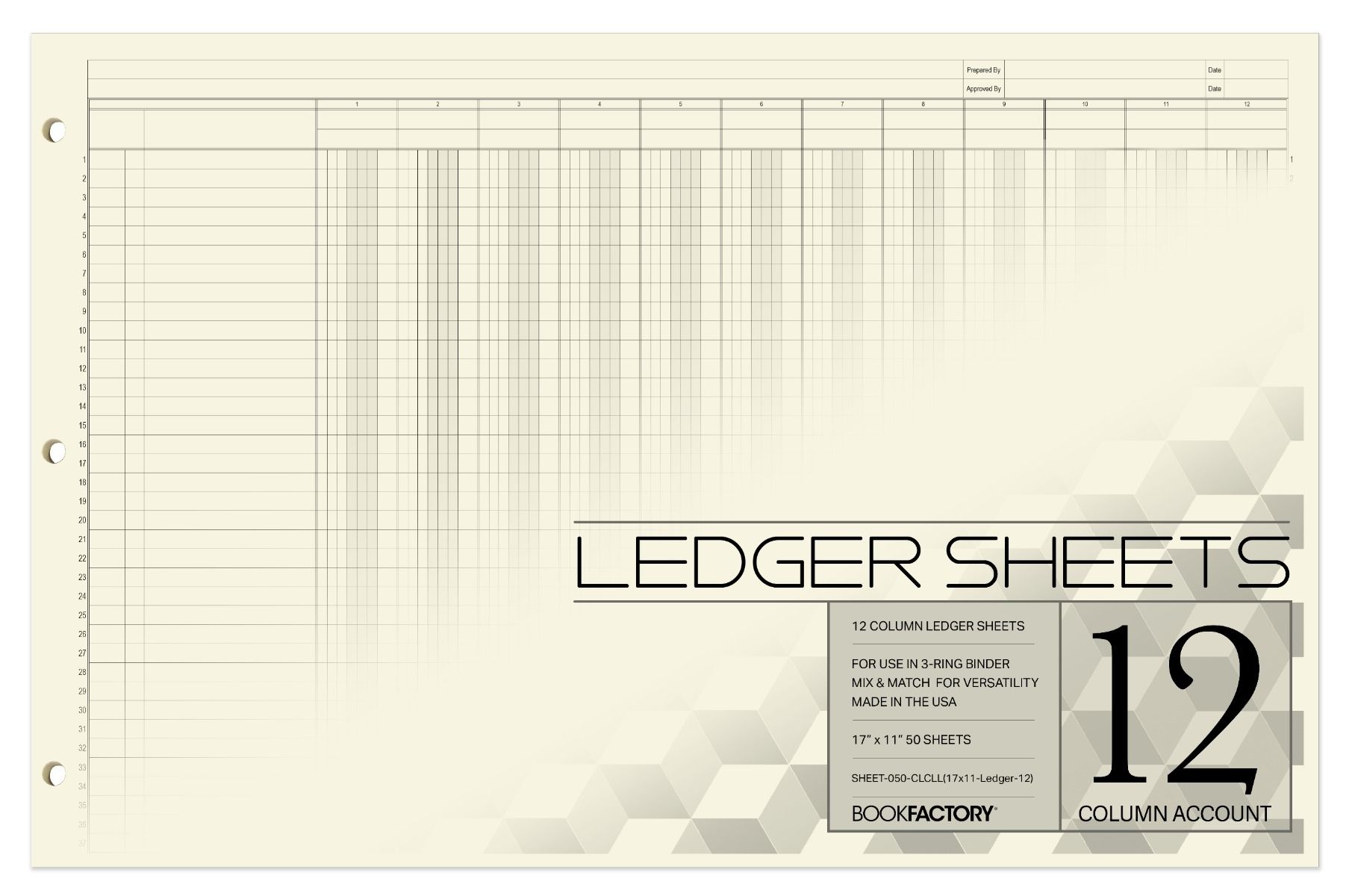 bookfactory-ledger-sheets-large-12-column-accounting-ledger-columnar-twelve-columns-loose-leaf-paper-17-x-11-50-pages-loose-leaf-3-hole-punched-sheet-050-clcll-17x11-ledger-12-ax for Free Printable Accounting Ledger Paper BookFactory Ledger Sheets/Large 12 Column Accounting Ledger Columnar (Twelve Columns) Loose Leaf Paper - 17
