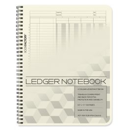 BookFactory 12 Column Log Book/Columnar Logbook/Notebook (12 (Twelve) Columns