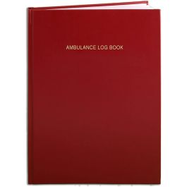 BookFactory Ambulance Log Book - 168 Pages, Page Size 8 7/8