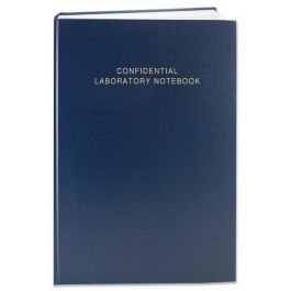 BookFactory Extra Large Blue Confidential Laboratory Notebook - 168 ...