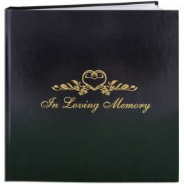 Funeral Guest Book ‚ÄúIn Loving Memory‚Äù Premium Leather