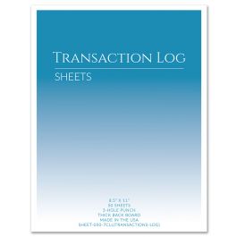 BookFactory Transaction Sheets/Transactions Paper/Ledger Loose Sheets ...