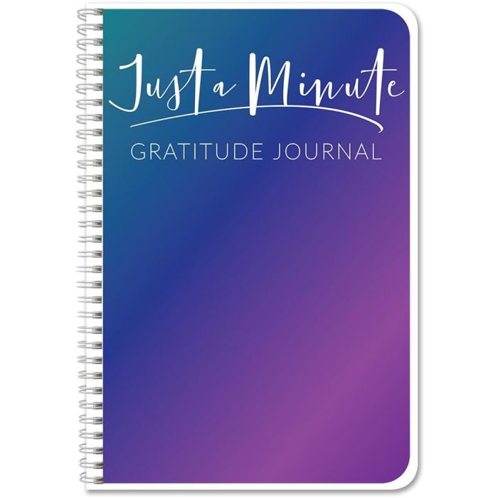 Just a Minute Gratitude Journal/A Minute A Day Diary/Mindfuless Log Book  - 100 Pages, Wire-O, 6 x 9