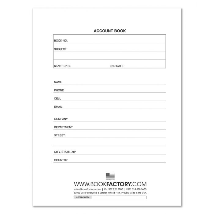 BookFactory 8 Column Ledger Book/Account Book/Accounting