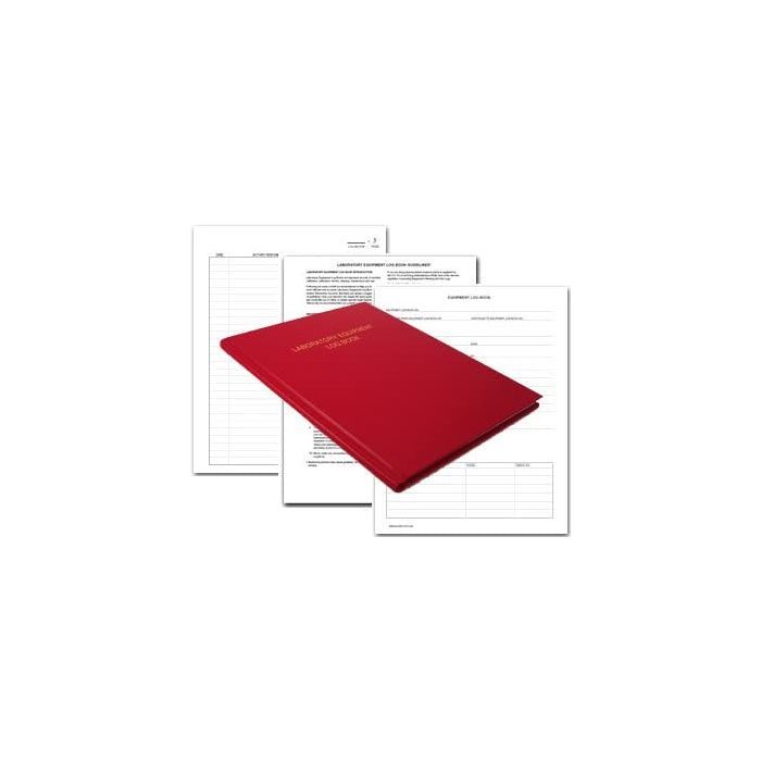 BookFactory Lab Notebook   96 Pages (.25" Grid Format), 8 7/8" X 11 1/4", Burgundy Cover, Smyth Sewn Hardbound Laboratory Notebook (LIRPE 096 LGR A LMT1