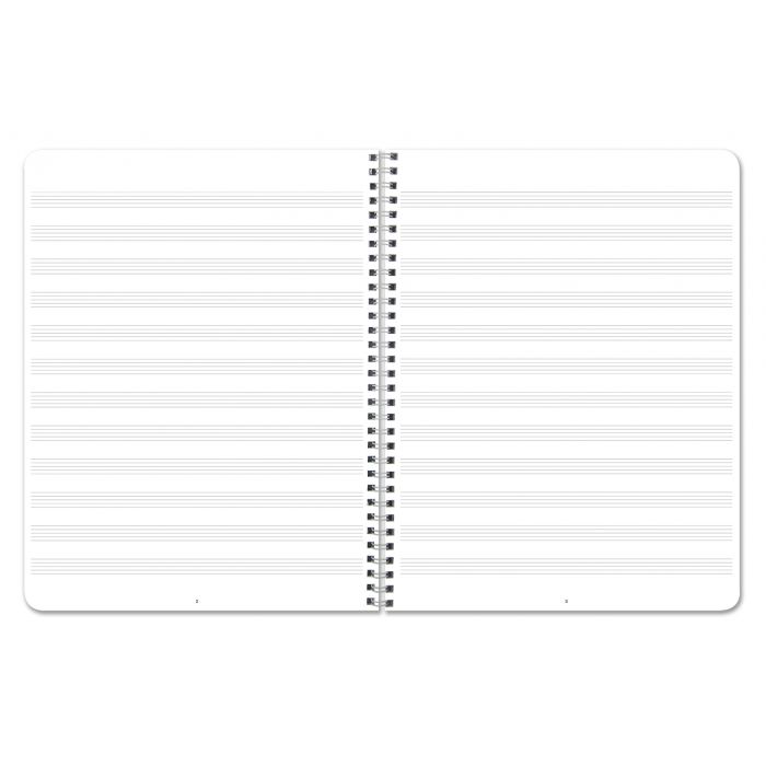 Music Notebook / Music Journal - 100 Pages, Laminate Cover, Wire-O