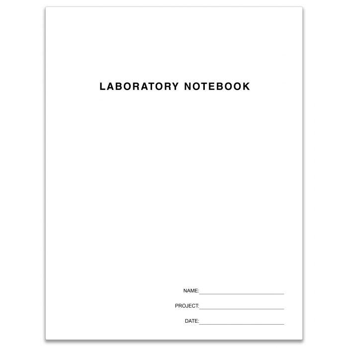 BookFactory Laboratory Notebook with Scientific Ruled Pages, White ...