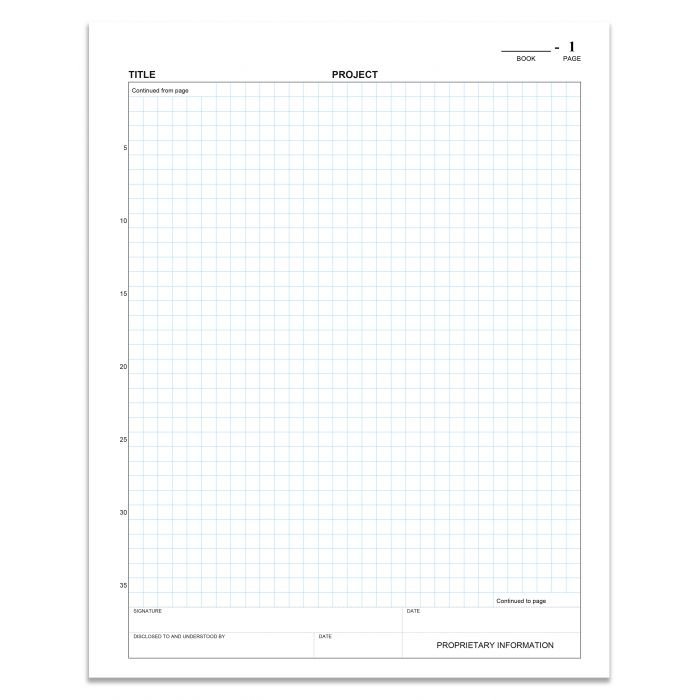 BookFactory Lab Notebook - 96 Pages (.25" Grid Format), 8 - View #6