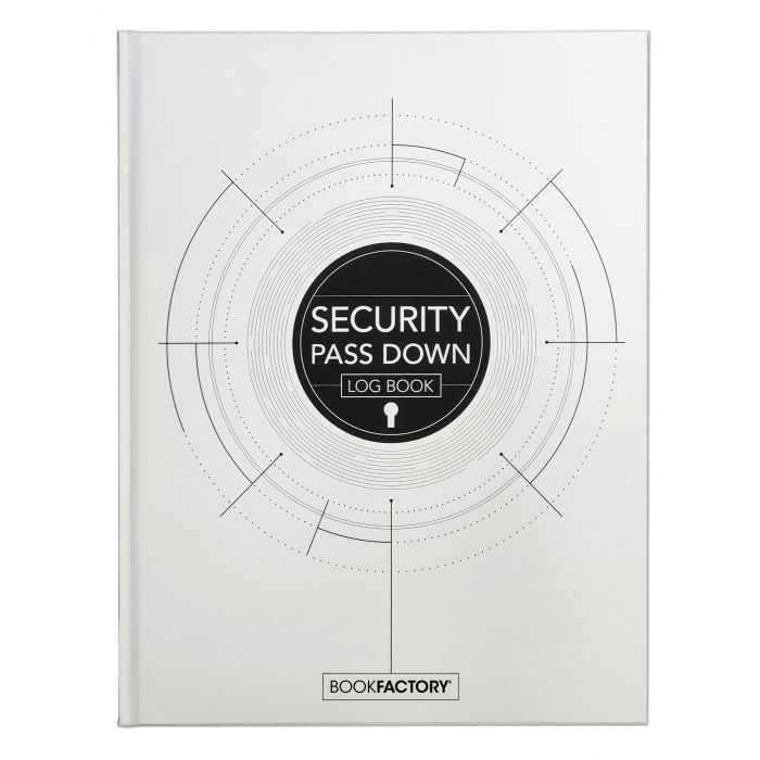 BookFactory Security Pass Down Log Book/Security Guard Journal WireO