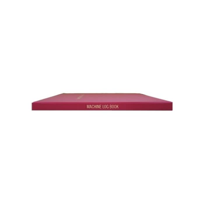 BookFactory Multipurpose Log Book - 240 Pages, 8x10 Inches, Red Hardbound With Sewn Binding