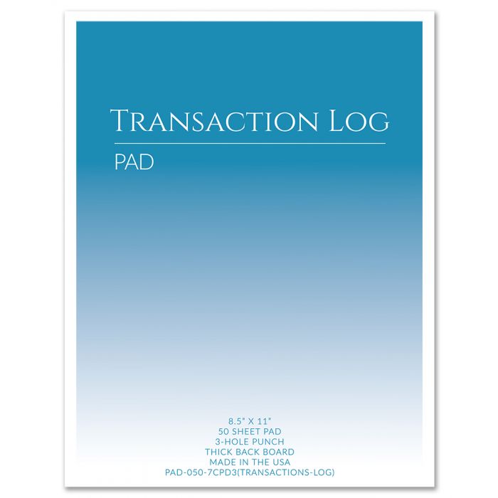 BookFactory Transaction Notepad/Transactions Pad/Ledger/Top Bound ...