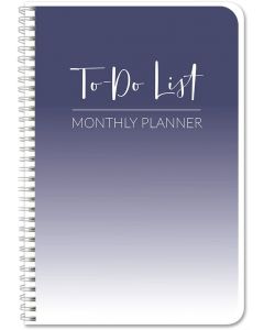 Monthly To Do List Planner / Weekly Task Planner Journal - Wire-O, 100 Pages, 6" x 9"