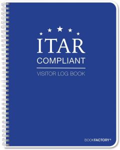 ITAR Visitor Log Book (Official ITAR - International Traffic in Arms Regulations Version), Wire-O