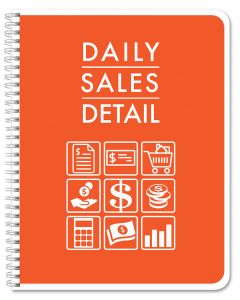 Daily Sales Detail Log Book - 8.5" x 11", Wire-O
