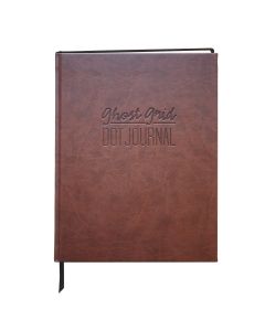 Ghost Grid Dot Journal - Soft Touch Brown Cover - 168 pages - 5.25" x 8.25" - Case Bound