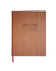 Ghost Grid Dot Journal - Soft Touch Wood Finish Cover - 168 pages - 5.25" x 8.25" - Case Bound