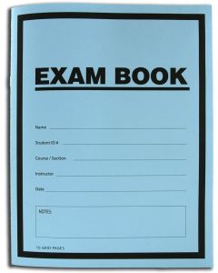Blue Exam Books - Ruled Format, Various Pack Sizes