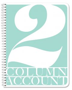 2 Column Account Book / Accounting Ledger