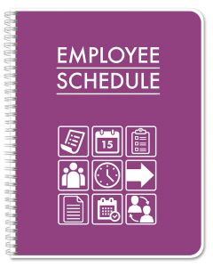Business Employee Schedule Log Book - 8.5" x 11" Wire-O