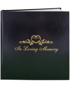 Funeral Guest Book “In Loving Memory” - Premium Leather