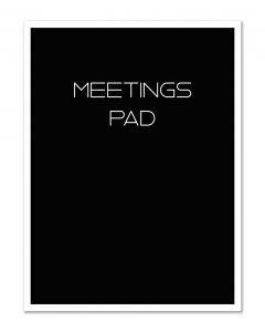 Black Meeting Notepad / 3 Notepads