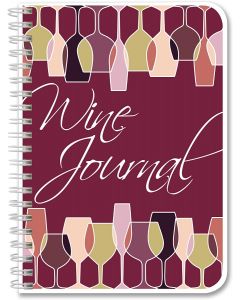 BookFactory Wine Journal - Page Size 5" x 7" With 120 Pages  Wire-O (JOU-120-57CW-A(WineJournal))